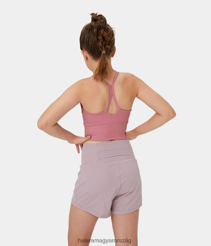 ruházat Halara softlyzero plüss v nyak hát nélküli crisscross edzés cropped cami elpirul lány 8FPF801768