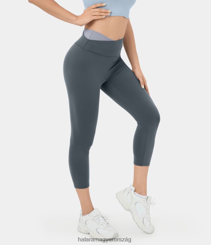 aktív ruházat Halara softlyzero crossover színes blokk capri jóga leggings légörvény nők 8FPF801475