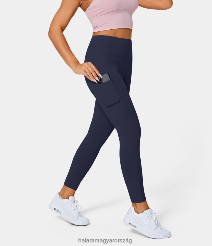 aktív ruházat Halara softlyzero magas derekú dupla zsebes sima leggings pávakabát nők 8FPF801462