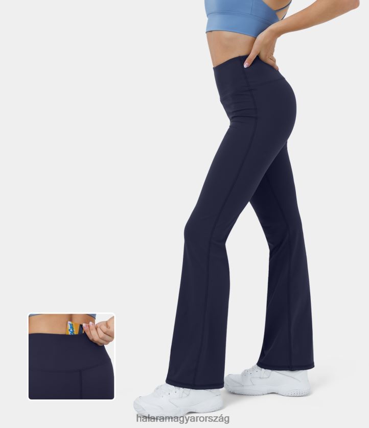 aktív ruházat Halara softlyzero plüss magas derekú hátú derékpántos zseb jóga flare leggings pávakabát nők 8FPF80349