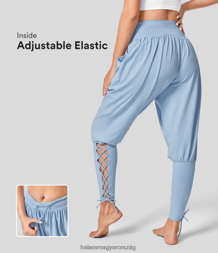 aktív ruházat Halara középen emelkedő belső állítható elasztikus oldalzseb, fűzős alkalmi kocogónadrág angyal elesik nők 8FPF8049