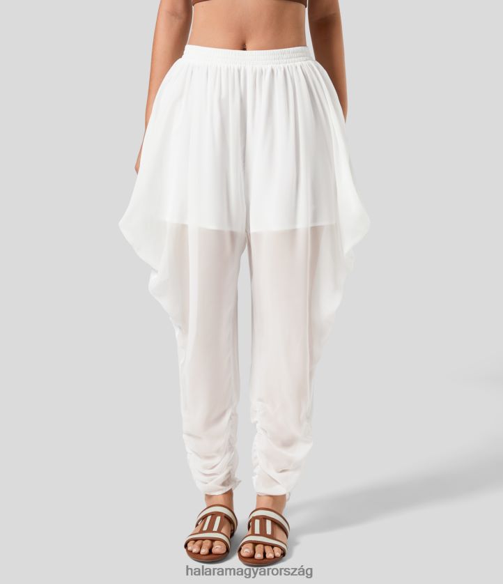 aktív ruházat Halara középső magasságú, egymásra rakott, 2 az 1-ben, üdülőhelyi kocogók fehér nők 8FPF8086