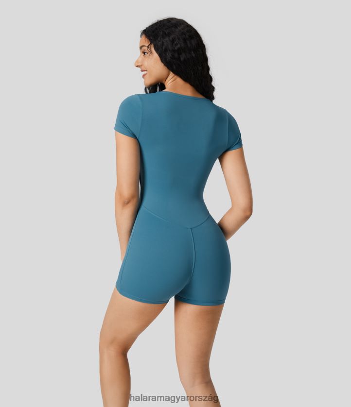 aktív ruházat Halara szögletes nyakú kivehető csészék vékony jóga jumpsuit kerti szarkaláb nők 8FPF802102