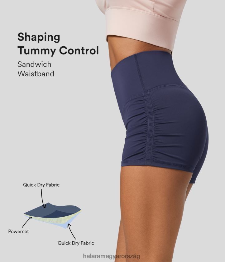 aktív ruházat Halara ferde, magas derekú haskontroll, domború, gyorsan száradó futómotoros rövidnadrág 2,5" hajnali lila nők 8FPF801414