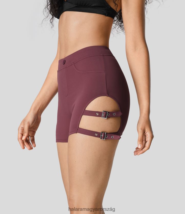 aktív ruházat Halara magas derekú, állítható csatos alkalmi motoros rövidnadrág 3'' piros mahagóni nők 8FPF801427