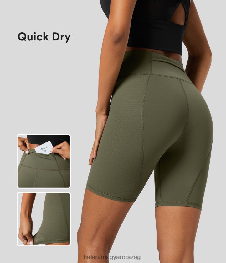 aktív ruházat Halara speedwave magas derekú hátsó zsebes gyorsszáraz edzés motoros rövidnadrág 7'' eredeti nők 8FPF801436
