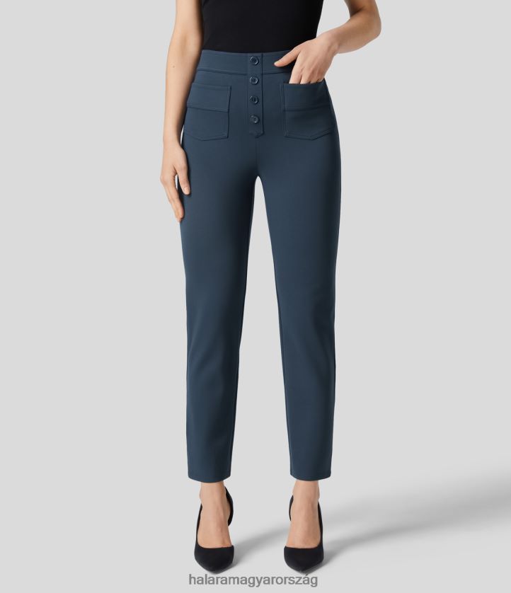 aktív ruházat Halara magas derekú gomb több zsebes bokáig érő munkanadrág Nagy Göncöl nők 8FPF80403