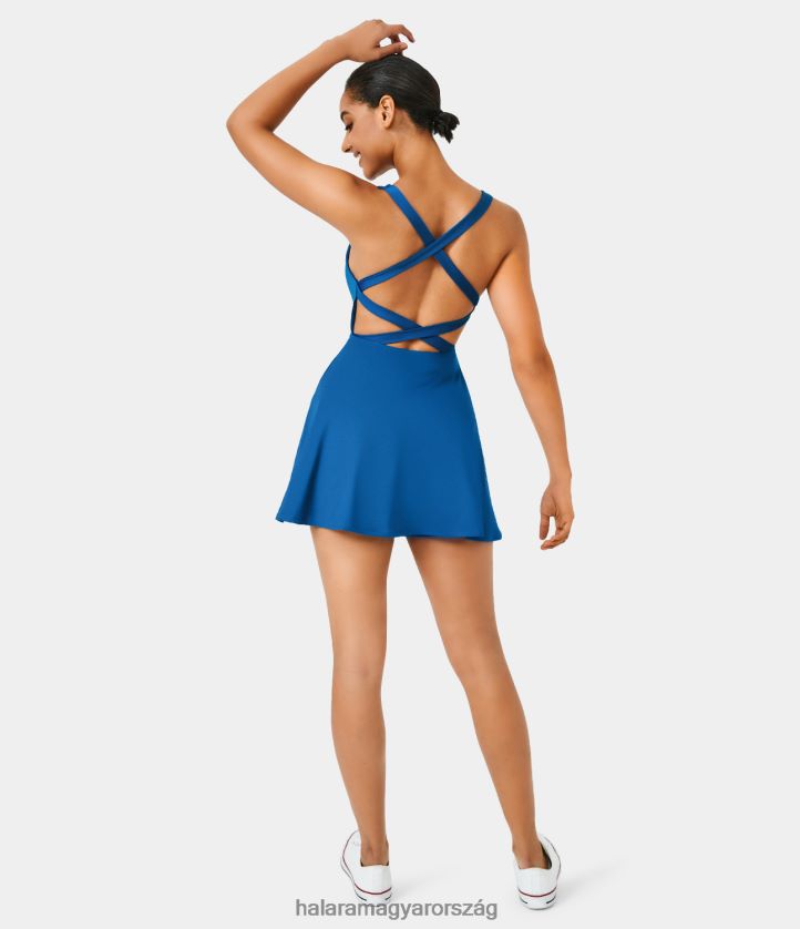 aktív ruházat Halara Crisscross támla nélküli flare 2 részes zsebtáncos aktív ruha török ​​tenger nők 8FPF80782