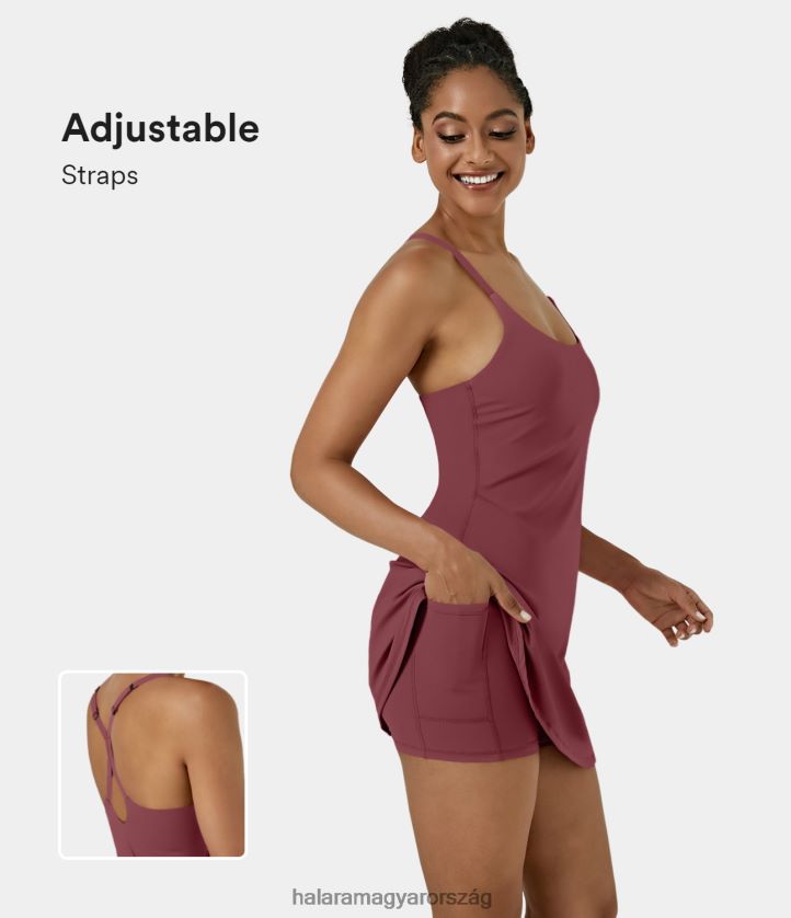 aktív ruházat Halara softlyzero légies háttámla 2 az 1-ben zsebben menő érintéses mini slip pickleball aktív ruha kordobai nők 8FPF80880