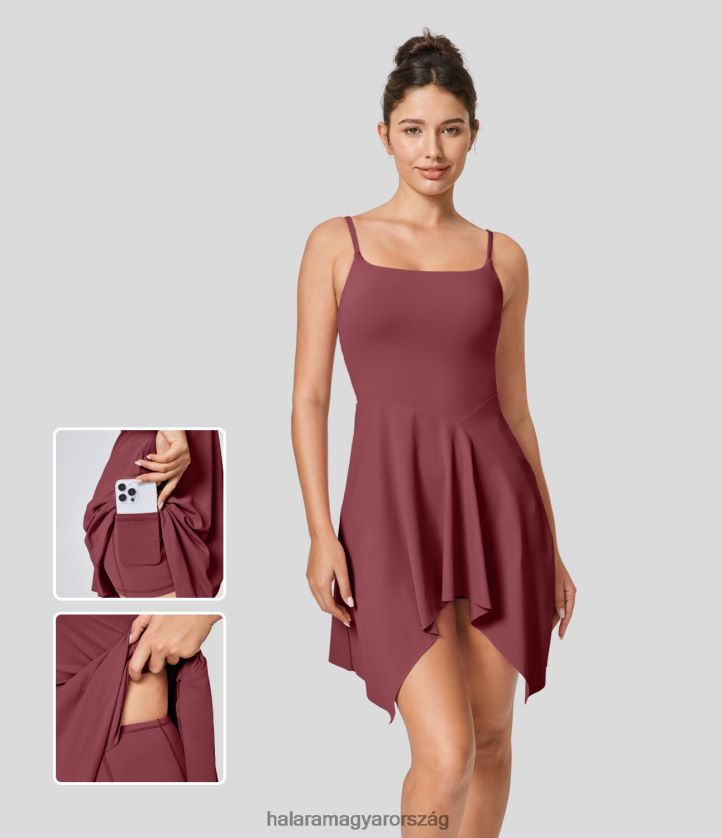 aktív ruházat Halara softlyzero légies háttámla nélküli 2 részes zsebes cool touch mini dance aktív ruha kordobai nők 8FPF80928