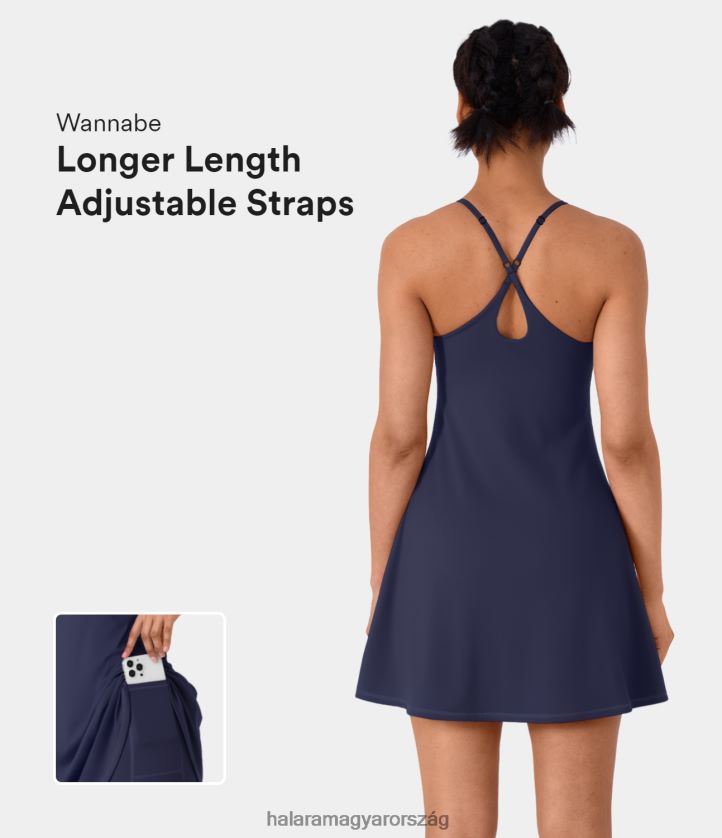 aktív ruházat Halara softlyzero plüss állítható pántok háttámla crisscross 2 az 1-ben zsebben, flare slip jóga aktív ruha pávakabát nők 8FPF80789