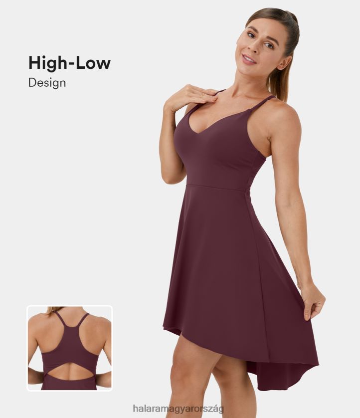 aktív ruházat Halara v nyakú hát nélküli racerback kivágott magas alacsony csúszású táncos aktív ruha ábra nők 8FPF80859