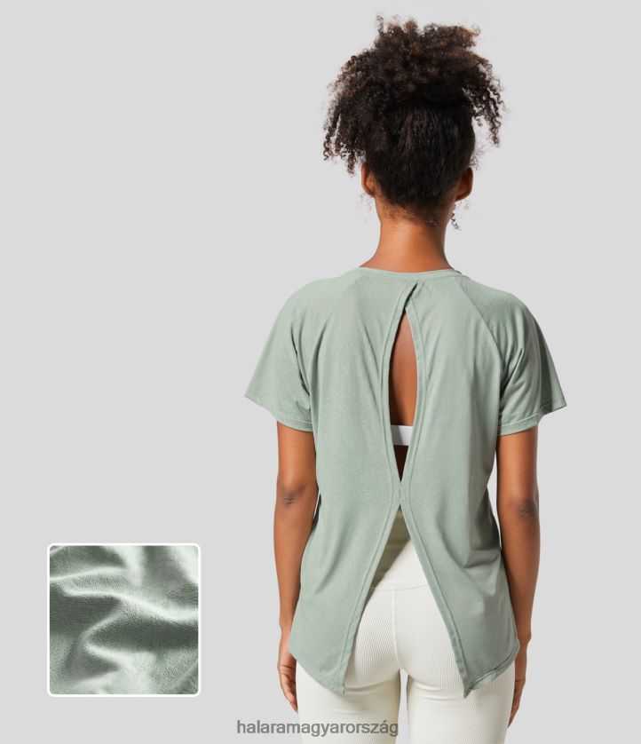 aktív ruházat Halara kivágott jacquard tenisz sportfelső jadeit nők 8FPF801862