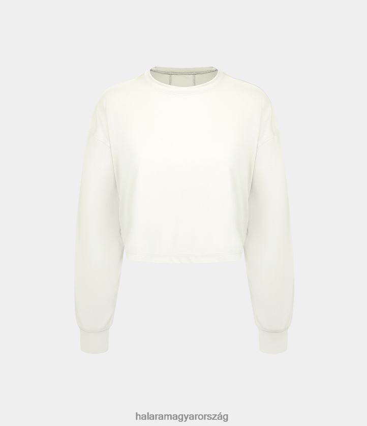 aktív ruházat Halara leesett vállú hosszú ujjú, rövidített sportfelső hófehér nők 8FPF801864