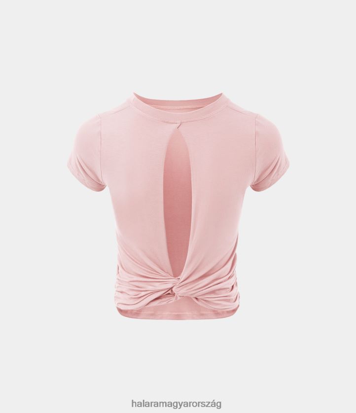 aktív ruházat Halara rövid ujjú kivágott csavart sportfelső alig rózsaszín nők 8FPF801851