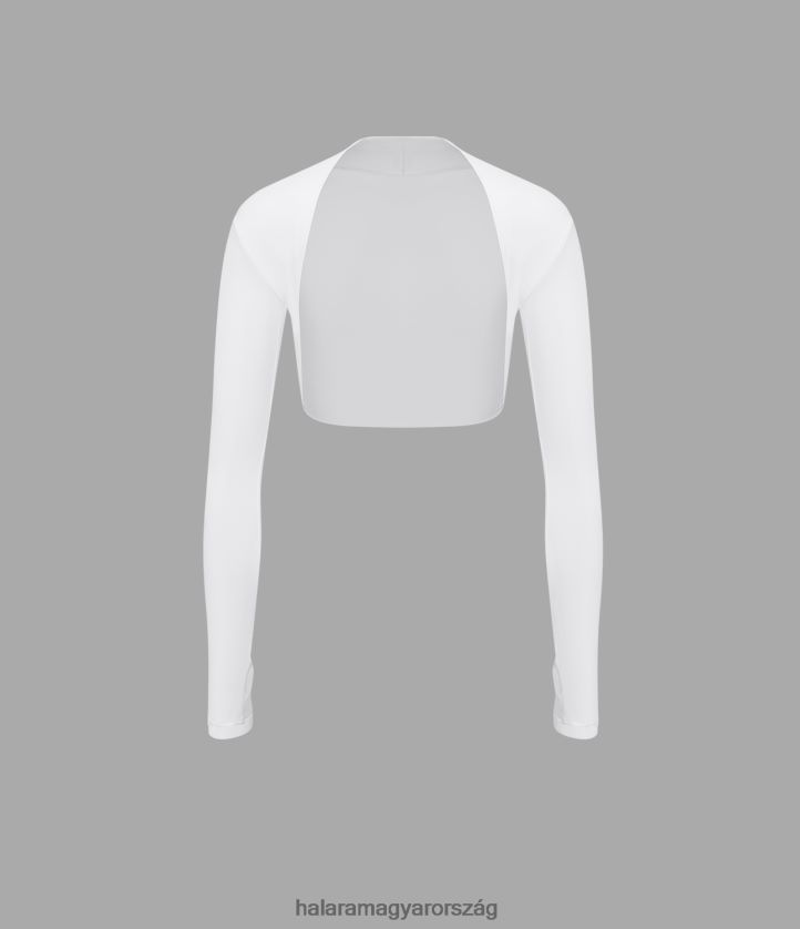 aktív ruházat Halara softlyzero légies tömör hüvelykujj lyukas hosszú ujjú vágott hideg érintés golf vállrándítás sport felső fehér nők 8FPF801800