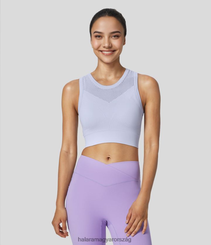 aktív ruházat Halara varrat nélküli flow medium support hálós edzés sportmelltartó wisteria nők 8FPF801599