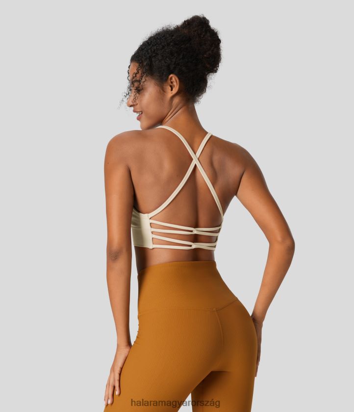 aktív ruházat Halara zökkenőmentes áramlás alacsony támasztékú backless crisscross jóga sportmelltartó csemegekukorica nők 8FPF801602