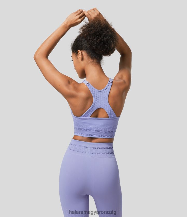 aktív ruházat Halara zökkenőmentes áramlás alacsony tartású, háttámla nélküli racerback kivágott állítható pántos jóga sportmelltartó baba levendula nők 8FPF801613
