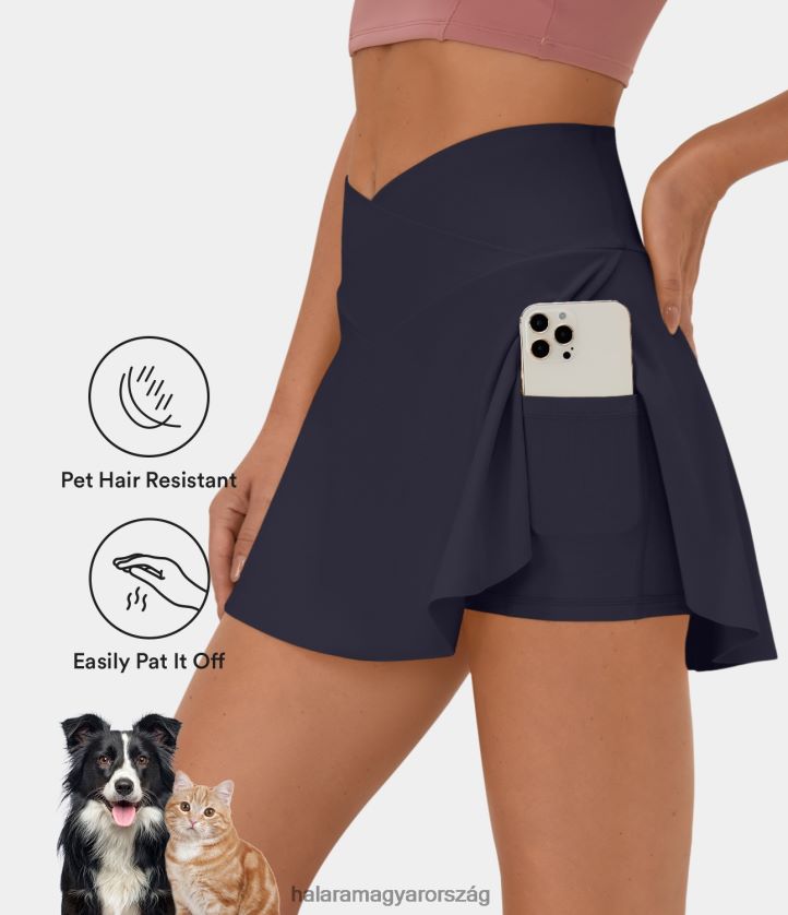 aktív ruházat Halara Patitoff flow kisállatszőr ellenálló crossover oldalzseb 2 az 1-ben aktivitásszoknya-lucid sejtés nők 8FPF80523