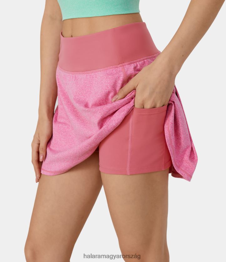 aktív ruházat Halara magas derekú 2 az 1-ben oldalsó és hátsó zsebes teniszszoknya hajnalka nők 8FPF80672