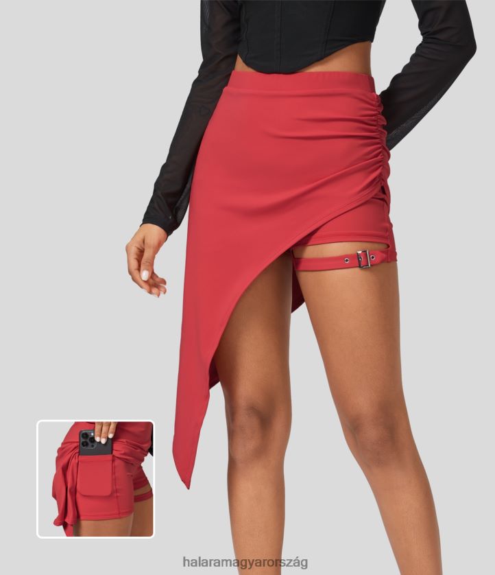 aktív ruházat Halara magas derekú, domború, állítható csattal 2 az 1-ben oldalzseb magas, alacsony táncszoknya salsa nők 8FPF80538