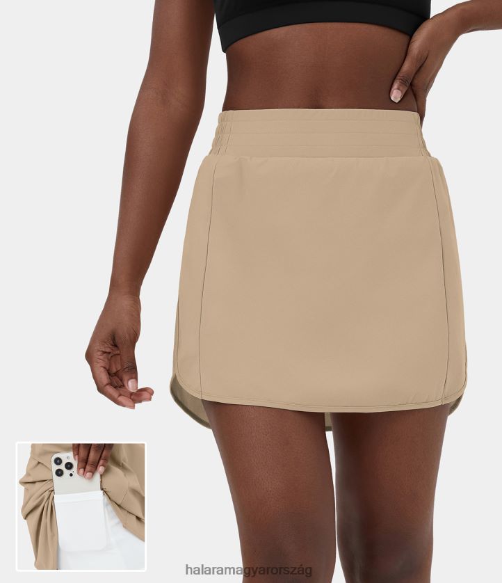 aktív ruházat Halara magas derekú oldalzseb 2 az 1-ben mini golfszoknya szikladarab nők 8FPF80557