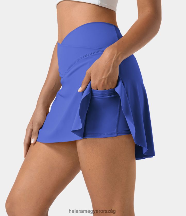 aktív ruházat Halara mindennapi softlyzero légies crossover 2 az 1-ben oldalzseb cool touch teniszszoknya-lucid őszirózsa kék nők 8FPF80487