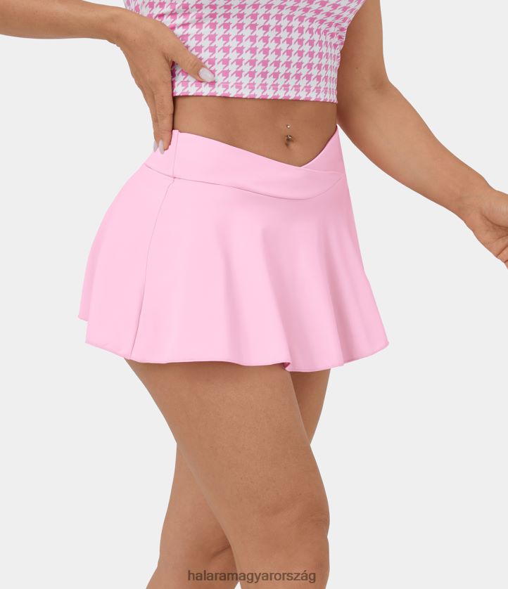 aktív ruházat Halara softlyzero légies, középen emelkedő crossover 2 az 1-ben kiszélesedő mikro mini cool touch táncszoknya virágcsokor nők 8FPF80684