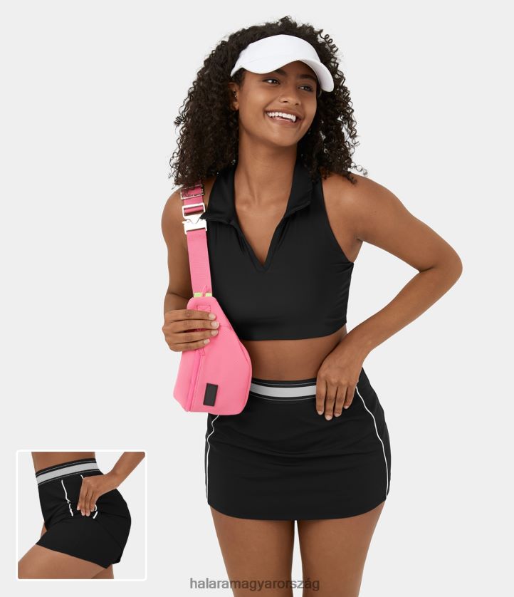 aktív ruházat Halara softlyzero légies magas derekú 2 az 1-ben bodycon színes blokk micro mini cool touch teniszszoknya eredeti nők 8FPF80543