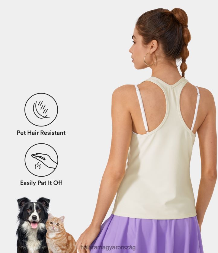 aktív ruházat Halara Patitoff flow kisállatszőr ellenálló u nyakú racerback felső baba lehelete nők 8FPF801770