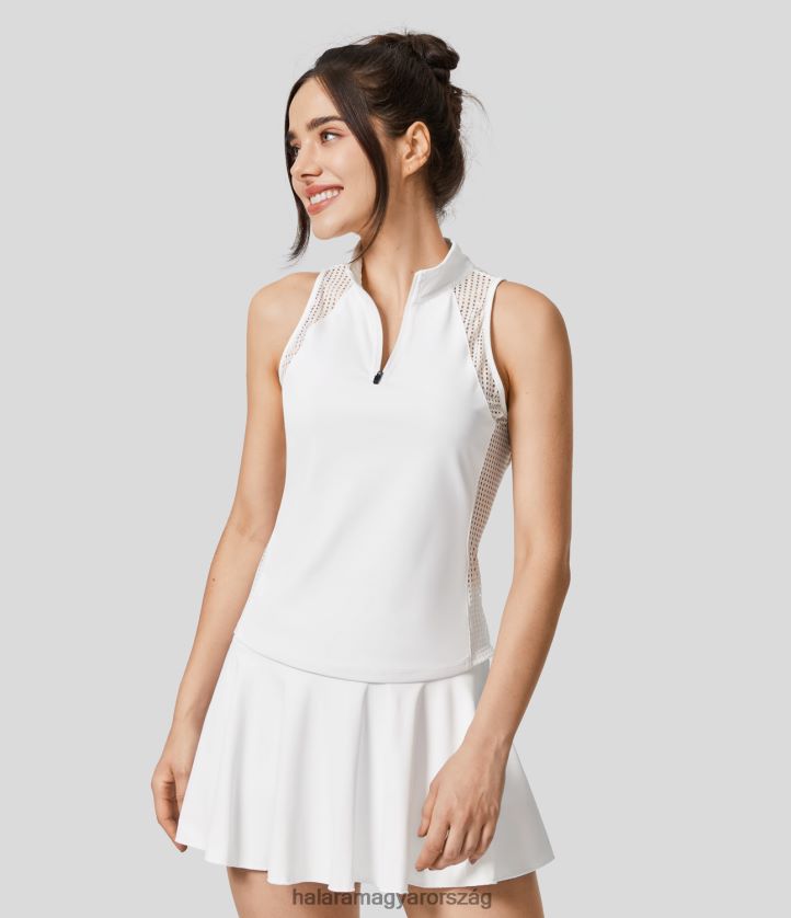 aktív ruházat Halara Állványgallérral félcipzáras kontrasztos hálós gyorsan száradó teniszfelsõ eredeti nők 8FPF801740