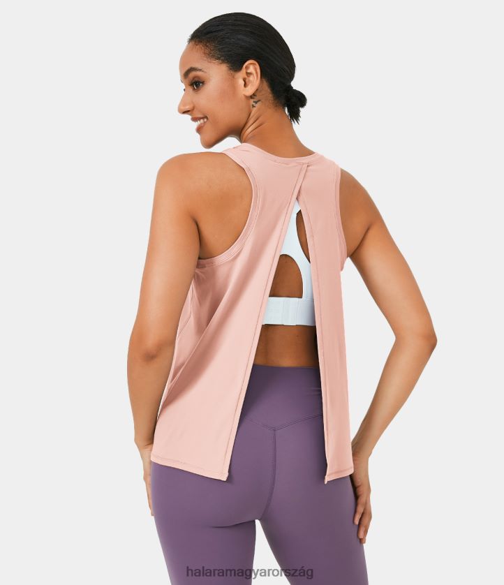 aktív ruházat Halara osztott nyakkendős felső, melltartó nélkül nem szeret engem – rózsa nők 8FPF801735