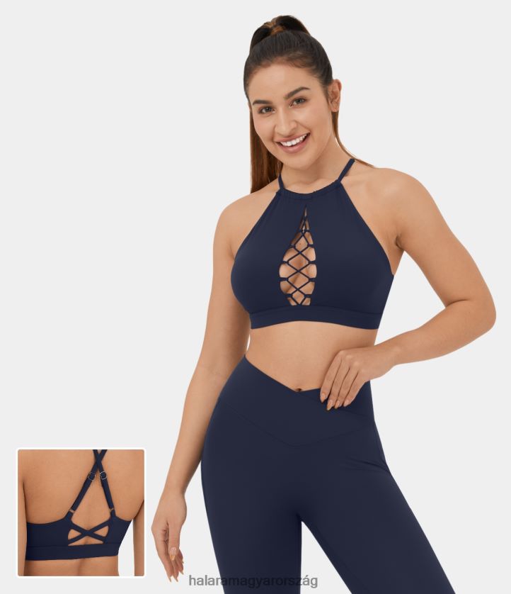aktív ruházat Halara softlyzero légies, állítható pánt keresztben kivágott háttámla nélküli vágott cool touch jóga felső eredeti nők 8FPF801772