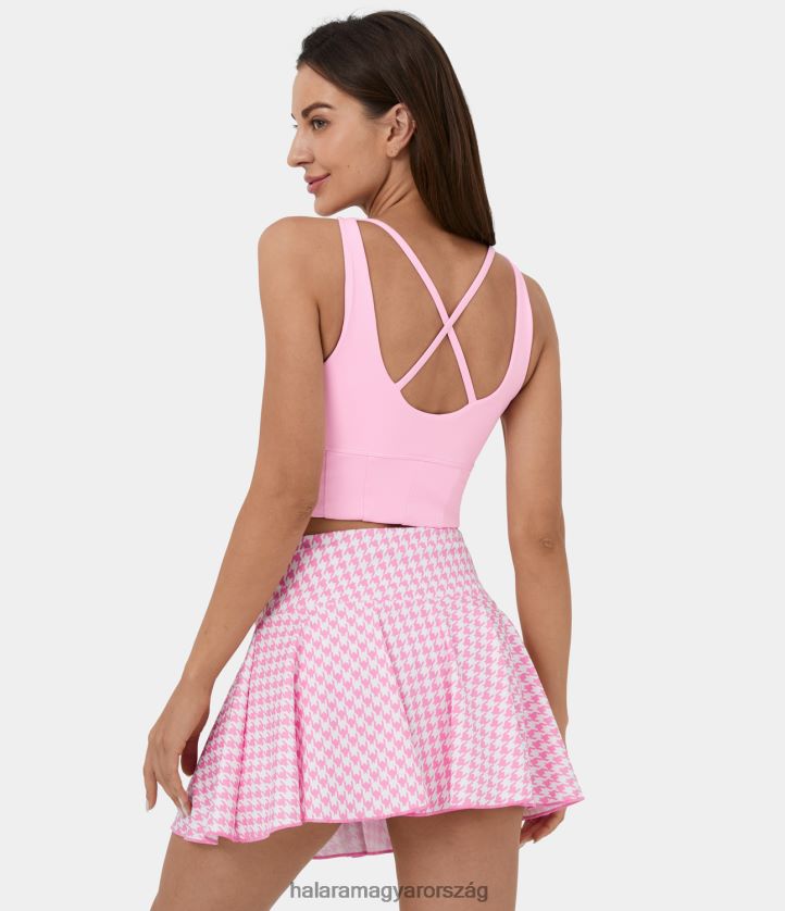 aktív ruházat Halara softlyzero légies u nyakú fűző, hát nélküli, keresztben vágott, hideg tapintású lezser felső virágcsokor nők 8FPF801789