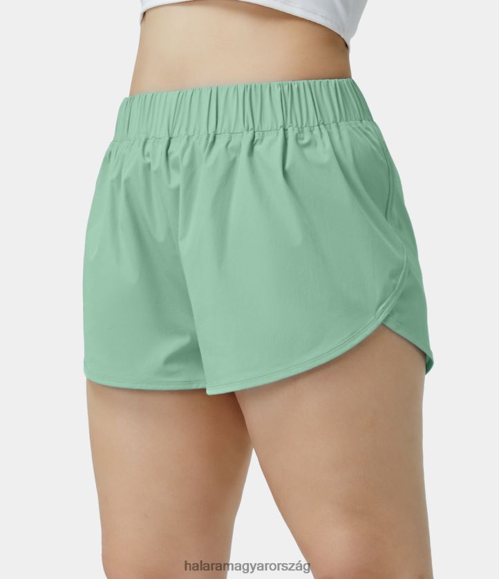 aktív ruházat Halara magas derekú delfin szegélyű, plus méretű rövidnadrág, 2,5" őszült jáde nők 8FPF801275