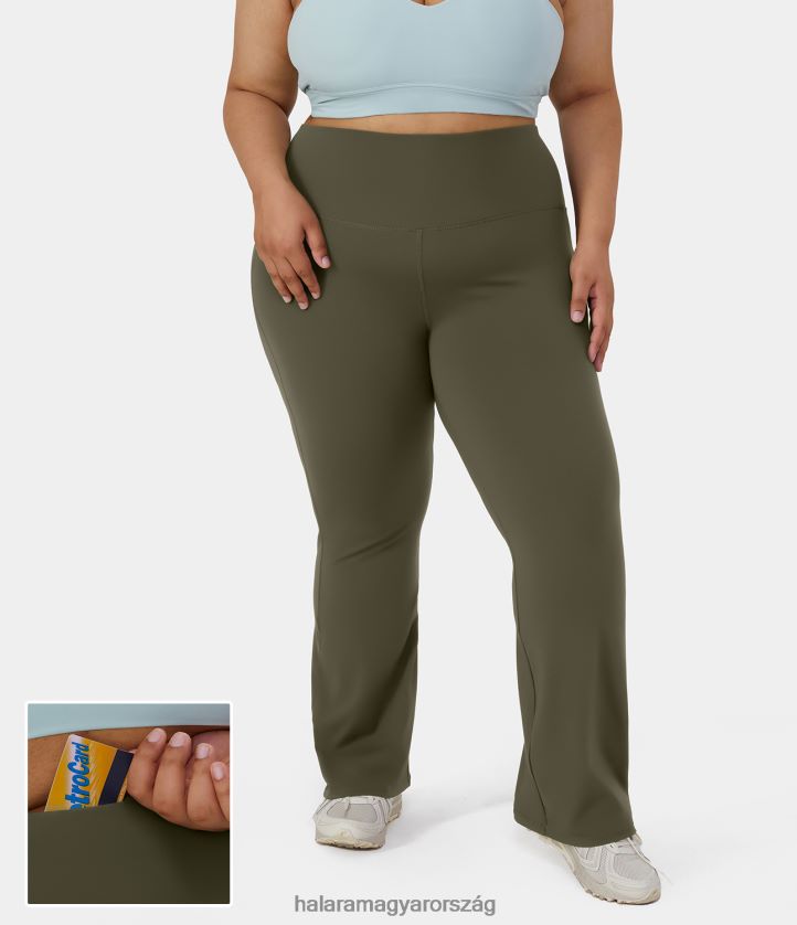 alsók Halara magas derekú hátsó zsebben sima molett enyhén kihajló leggings erdei éjszaka nők 8FPF801520