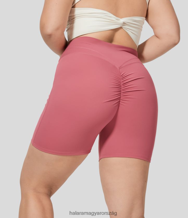 alsók Halara softlyzero plüss, magas derekú crossover, gurulós jóga molett rövidnadrág, 5" begónia rouge nők 8FPF801292