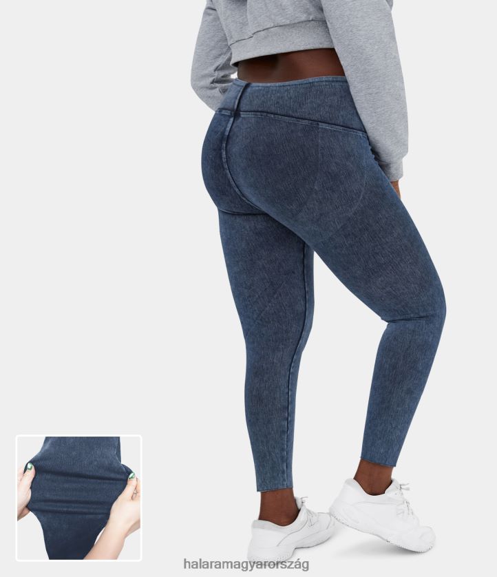 ruházat Halara varázslatos, magas derekú, rugalmas, kötött farmer nagyobb méretű alkalmi leggings óceán nők 8FPF801349