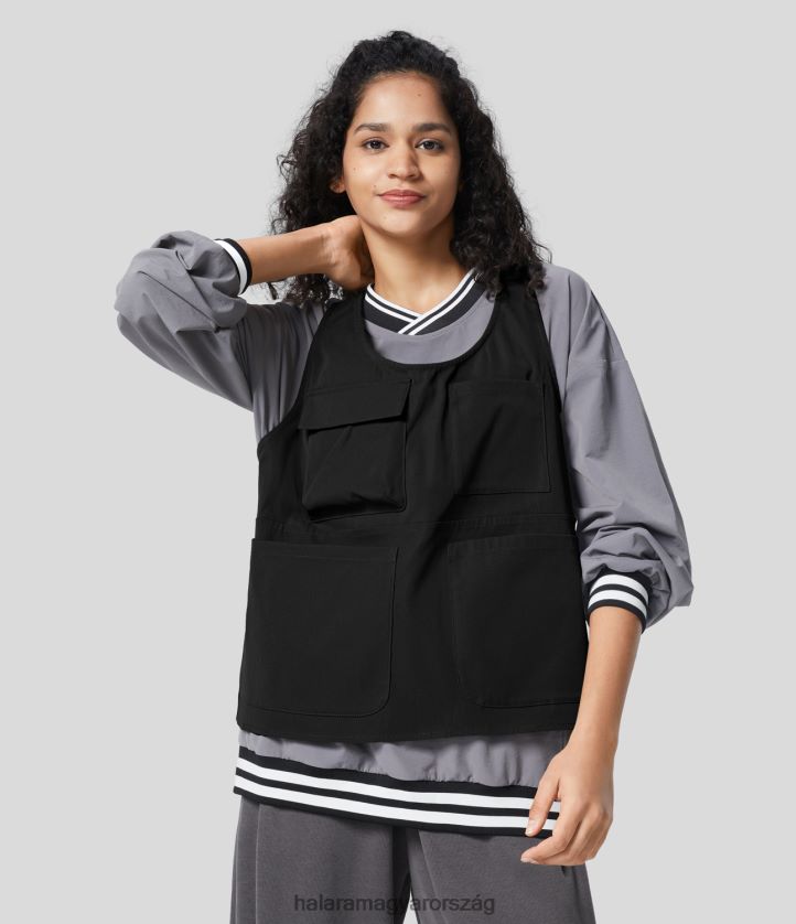 ruházat Halara több hasznos zsebbel túra tehermellény gesztenye zöld nők 8FPF80252