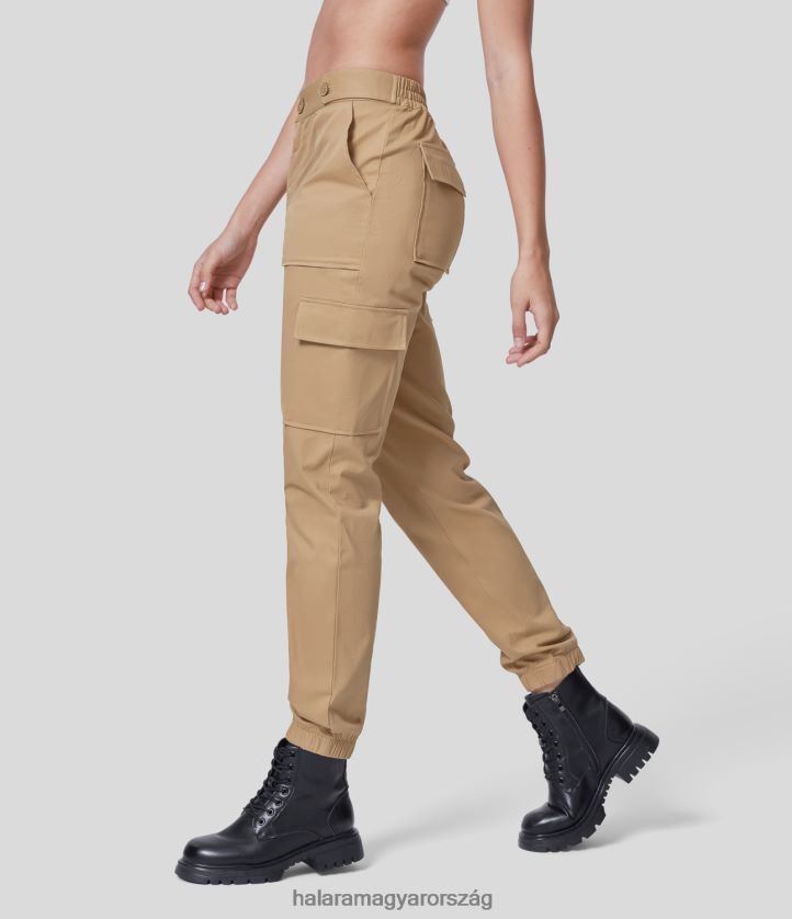 ruházat Halara középen emelkedő gombos cipzár több zsebes alkalmi pamut cargo kocogó látte nők 8FPF8065