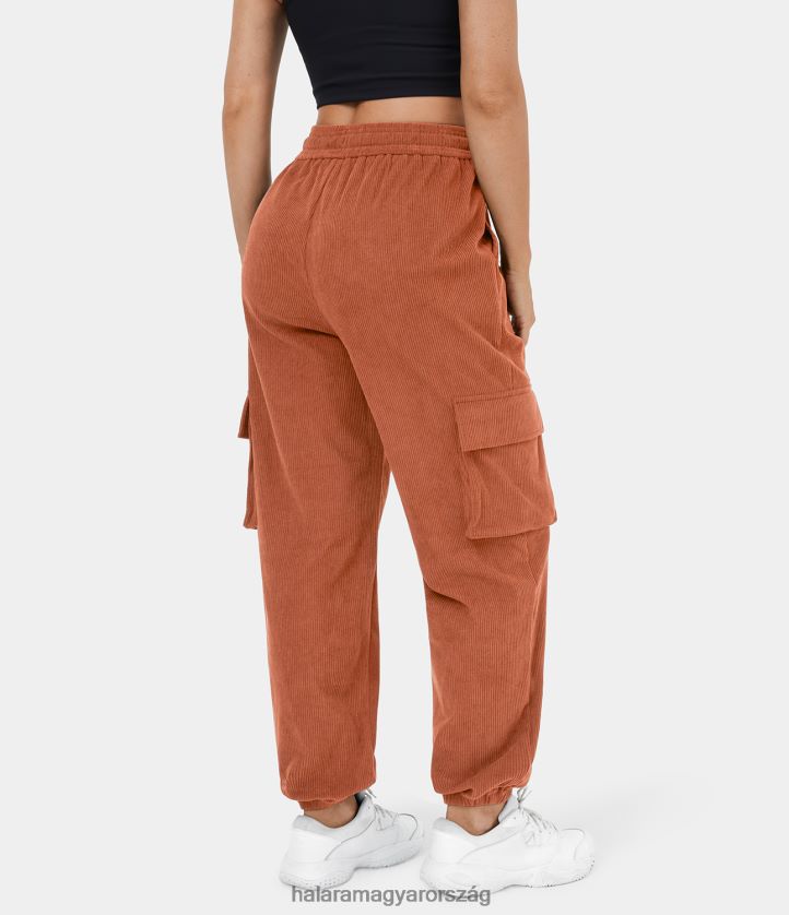 ruházat Halara középen emelkedő húzózsinóros oldalzseb kordbársony alkalmi teherkocogó eredeti nők 8FPF8099