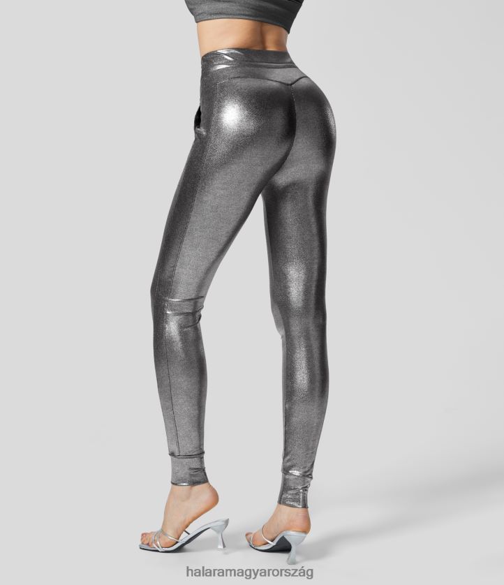 ruházat Halara softlyzero műbőr magas derekú húzózsinóros oldalzseb fém fóliamintás rugalmas party joggerek eredeti nők 8FPF8071