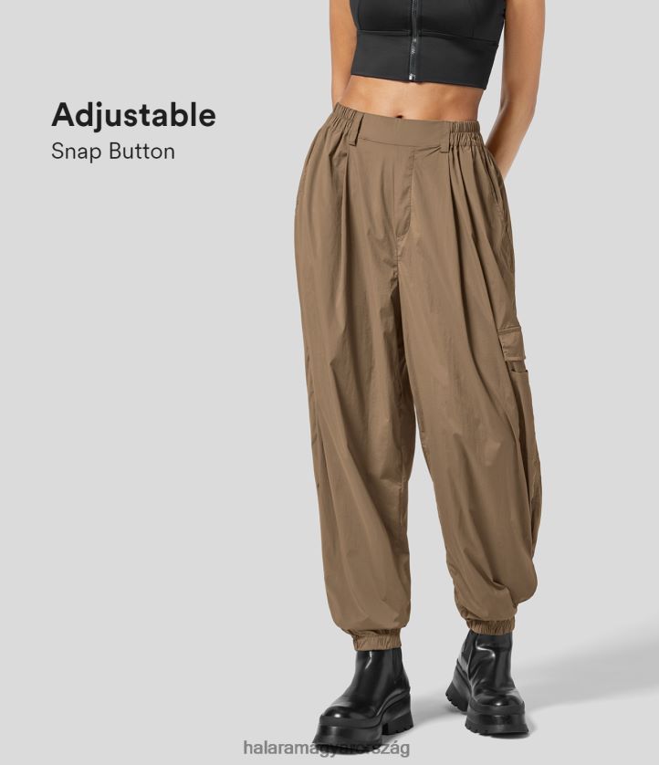 ruházat Halara vízálló, középen emelkedő elasztikus derékpánt több zsebbel állítható gombos szegély alkalmi rakodó kocogó vidra nők 8FPF8030