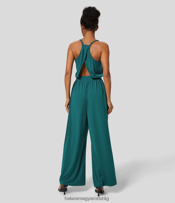 ruházat Halara állítható pánttal háttámla nélküli kivágott oldalzsebes munkakombináció türkiz zöld nők 8FPF802105