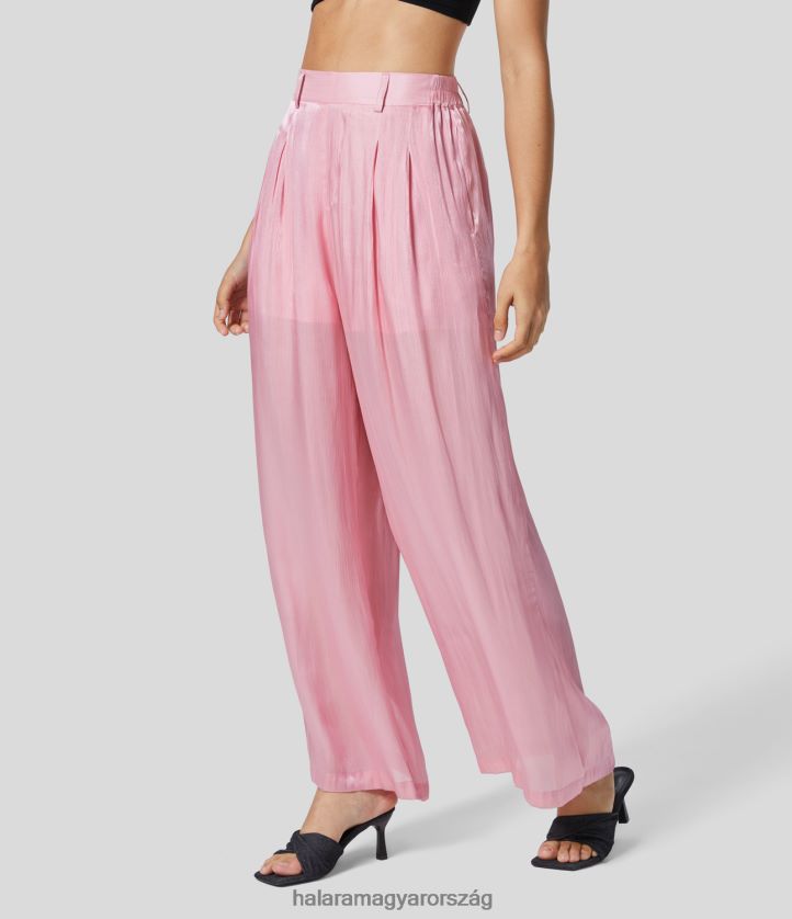 ruházat Halara Magas derekú, oldalzseb 2 az 1-ben, lezser, széles szárú nadrág romantika rózsa nők 8FPF80135