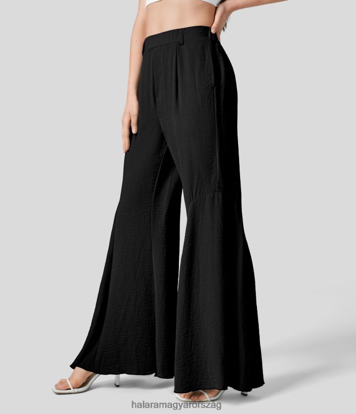 ruházat Halara Magas derekú oldalzsebből készült folyékony, lezser nadrág fekete nők 8FPF80383