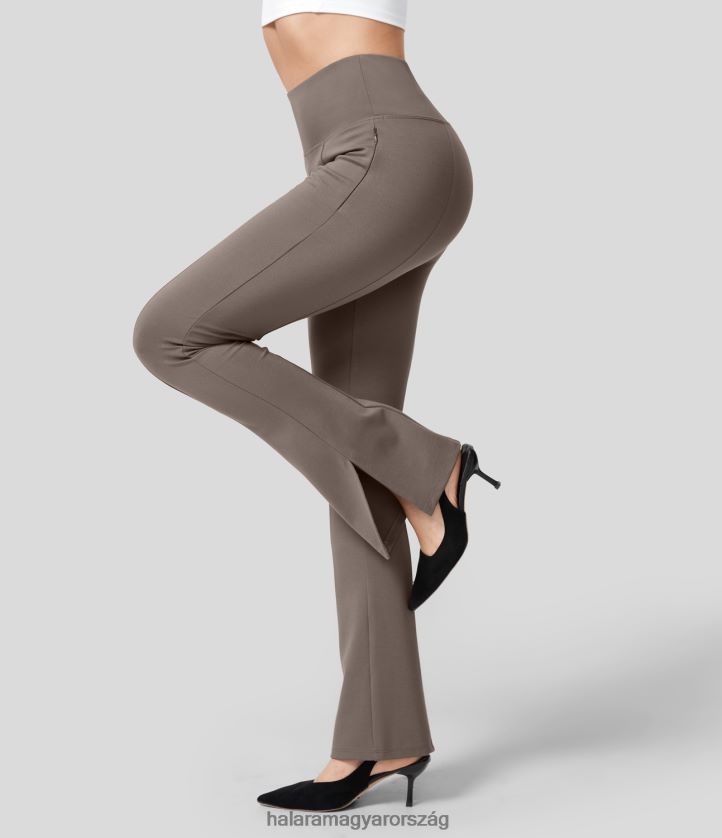 ruházat Halara középen emelkedő oldalán cipzáras zseb, osztott szegély enyhén kiszélesedő munkanadrág Vas nők 8FPF80303