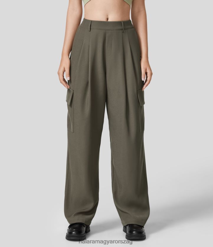 ruházat Halara középső emelkedésű, több zsebes munkanadrág kőszürke nők 8FPF80411