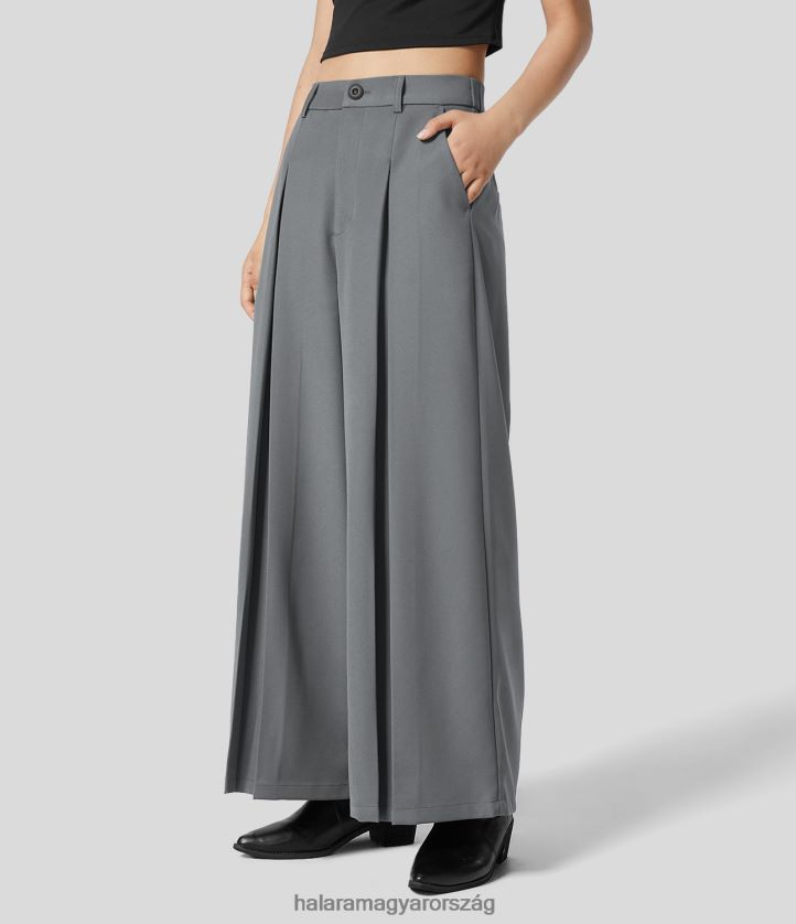 ruházat Halara magas derekú oldalzseb, hajtogatott széles lábszárú munkaruha mák nők 8FPF80153